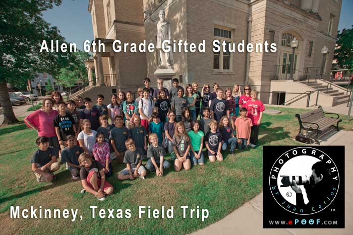 Allen 6th Grade Gifted Students Field Trip to McKinney Texas by Juan Carlos of Entertainment Photos and ePoof