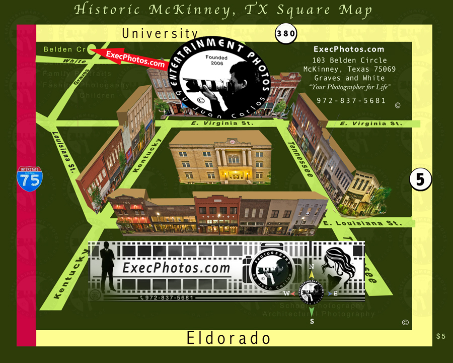 Map to ExecPhotos by juancarlos of Entertainment Photos for your headshots and portrait work needs