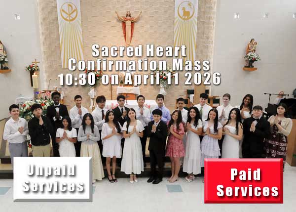 Sacred Heart Confrimation 10 am 2026